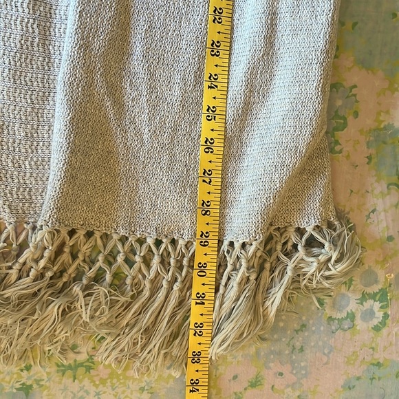 Lilly Pulitzer | Tatum Cardigan Sweater Heather Grey Metallic Fringe Tassel Med - Picture 8 of 9